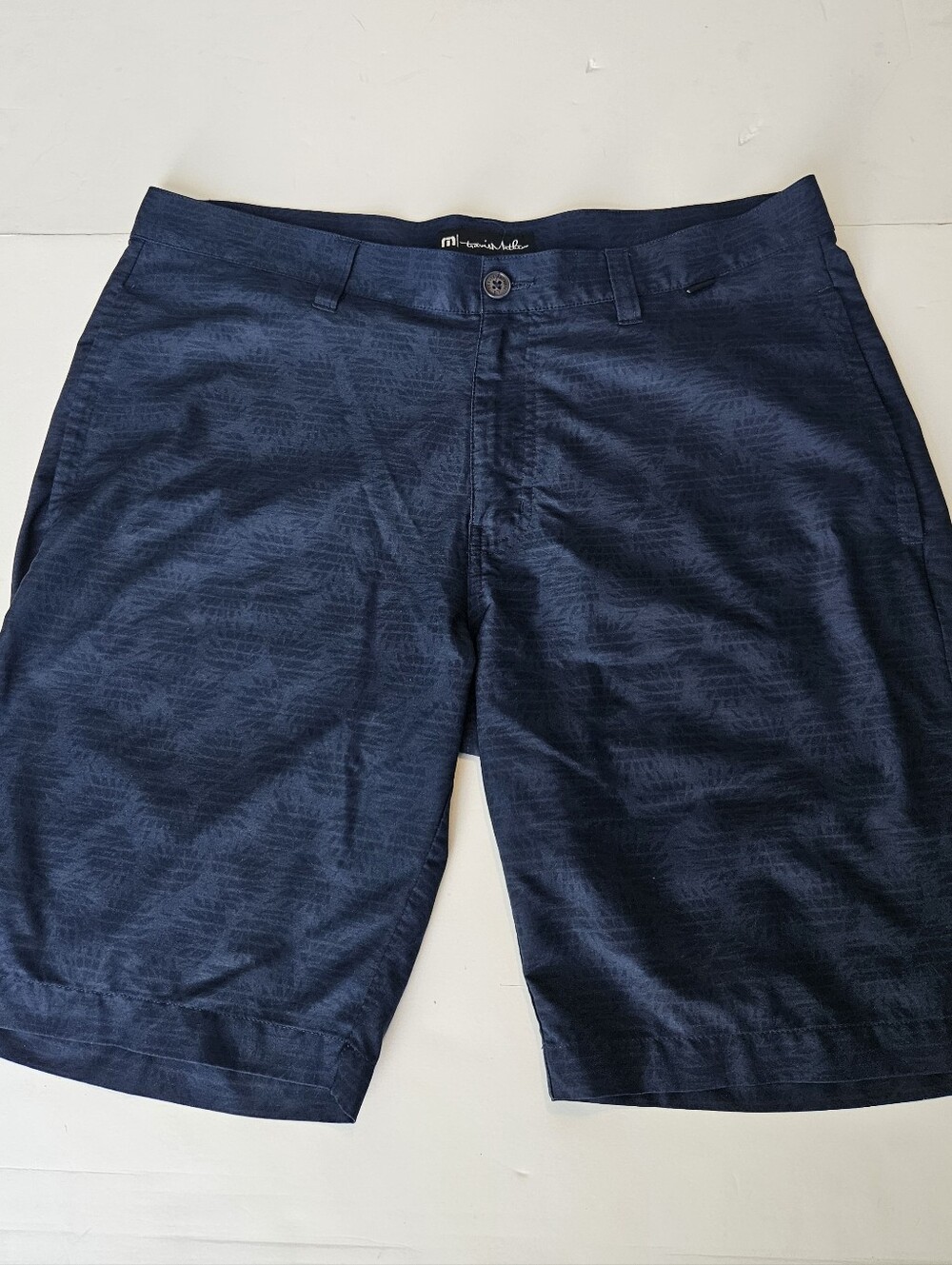 Mens Travis Mathew Navy Golf Shorts Dark Blue Size 36 Performance Stretch